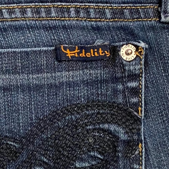 Fidelity Denim Japan Rose Skinny Flare Low Rise Jeans 29 - Picture 13 of 16